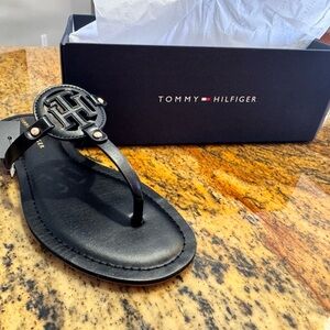 Tommy Hilfiger Black Logo Sandals